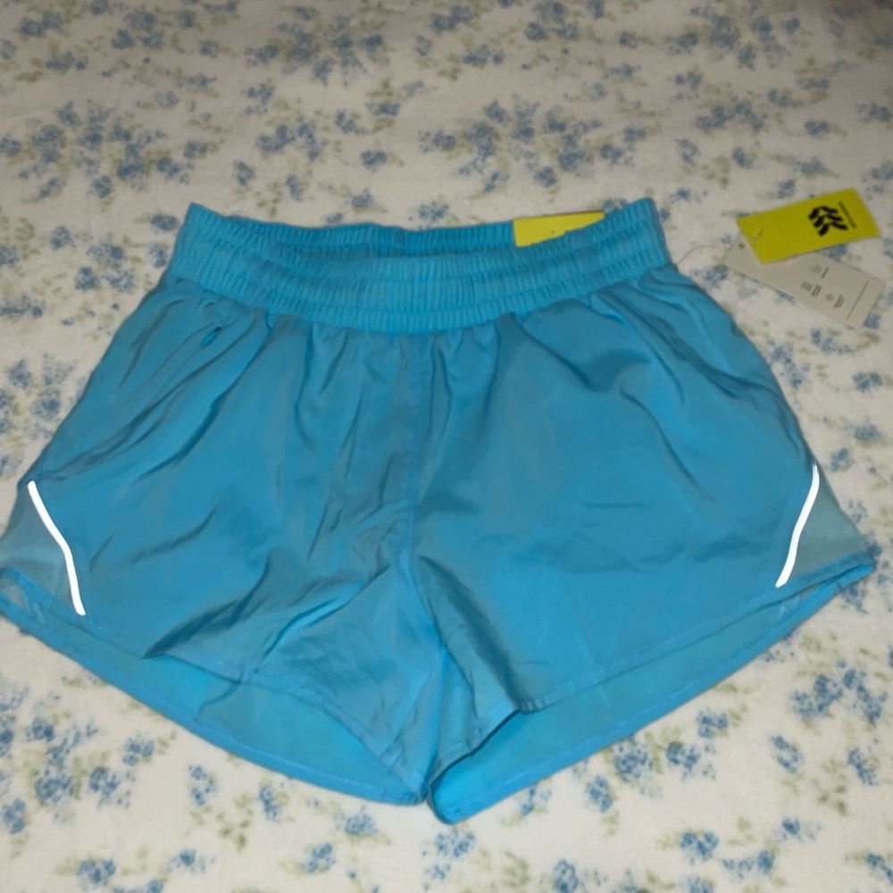 All in Motion Blue Athletic Shorts with Elastic Waistband